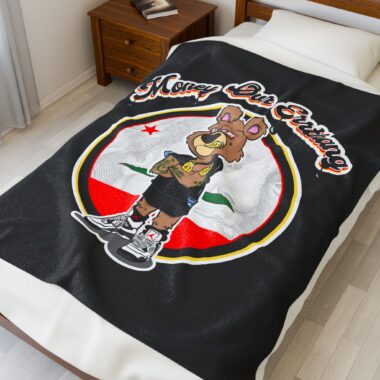 Plush Blanket Money Bear Design